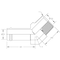 World Wide Fittings Hose Barb to Male Pipe 45 Deg. Elbow Hose Connector 4503X04X02 - alternate 2